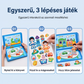 Mágneses csendes könyv gyerekeknek, összehajtható puzzle jelenet, korai fejlesztő játék fiúknak és lányoknak