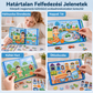 Mágneses csendes könyv gyerekeknek, összehajtható puzzle jelenet, korai fejlesztő játék fiúknak és lányoknak