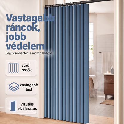 Fúrás nélküli mágneses harmonika ajtófüggöny