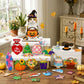 Cserélhető, fából készült, évszakhoz illő állatfigurák