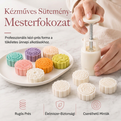 Kézi prés holdtorta sütőforma készlet