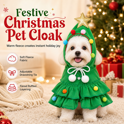 🎄1+1 INGYEN🐱Karácsonyfa mintás köpeny/palást háziállatoknak – macskáknak és kutyáknak