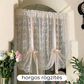✨🏠 Virághímzéses áttetsző függöny masnival – Lágyan szűri a fényt, megőrzi otthona magánszféráját 🎀