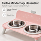 🐾🍽️ Kétemeletes, megemelt állatetető: segít megőrizni az egészséges testalkatot + könnyen tisztítható! 🎉