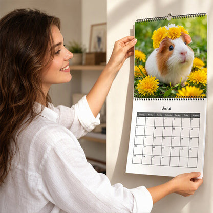 🐹 2027-es tengerimalac-naptár – aranyos fotók és vidám faldekoráció