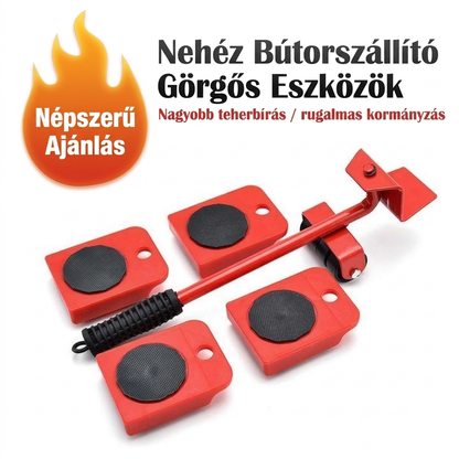 🛋️ Bútoráthelyező rendszer – 360°-ban forgatható csúszótalpak, 800 font teherbírású 8 darabos készlet ✨