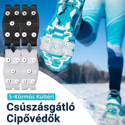 ❄️🥾 5 karmos csúszásgátló cipővédő kültéri használatra – Megbízható tapadás jégen és havon, strapabíró és könnyen felvehető✨