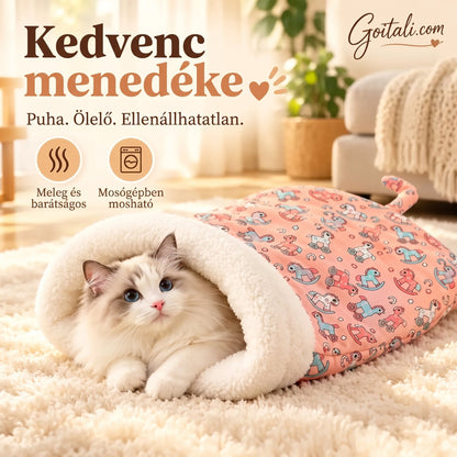 🐾 Kényelmes fekhely macskáknak és kutyáknak – plüss, mosógépben mosható, tökéletes választás, hogy megbízható kényelmet és meleget nyújtson kedvencednek ✨