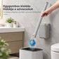Falra szerelhető eldobható WC-kefe készlet, oldódó illatos pótfejekkel a fürdőszoba tisztításához
